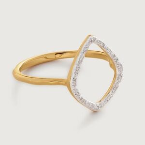 Monica Vinader Riva Kite Diamond Ring
18k Gold Vermeil & Diamond size 7